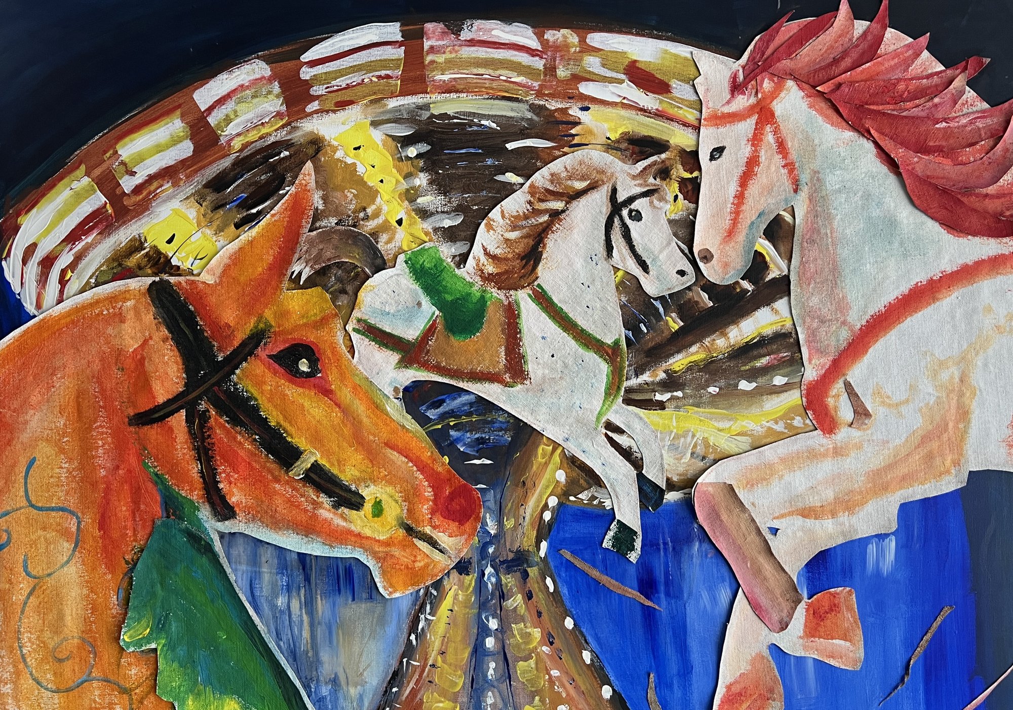 Carrousel - Peinture de Christine Gauche