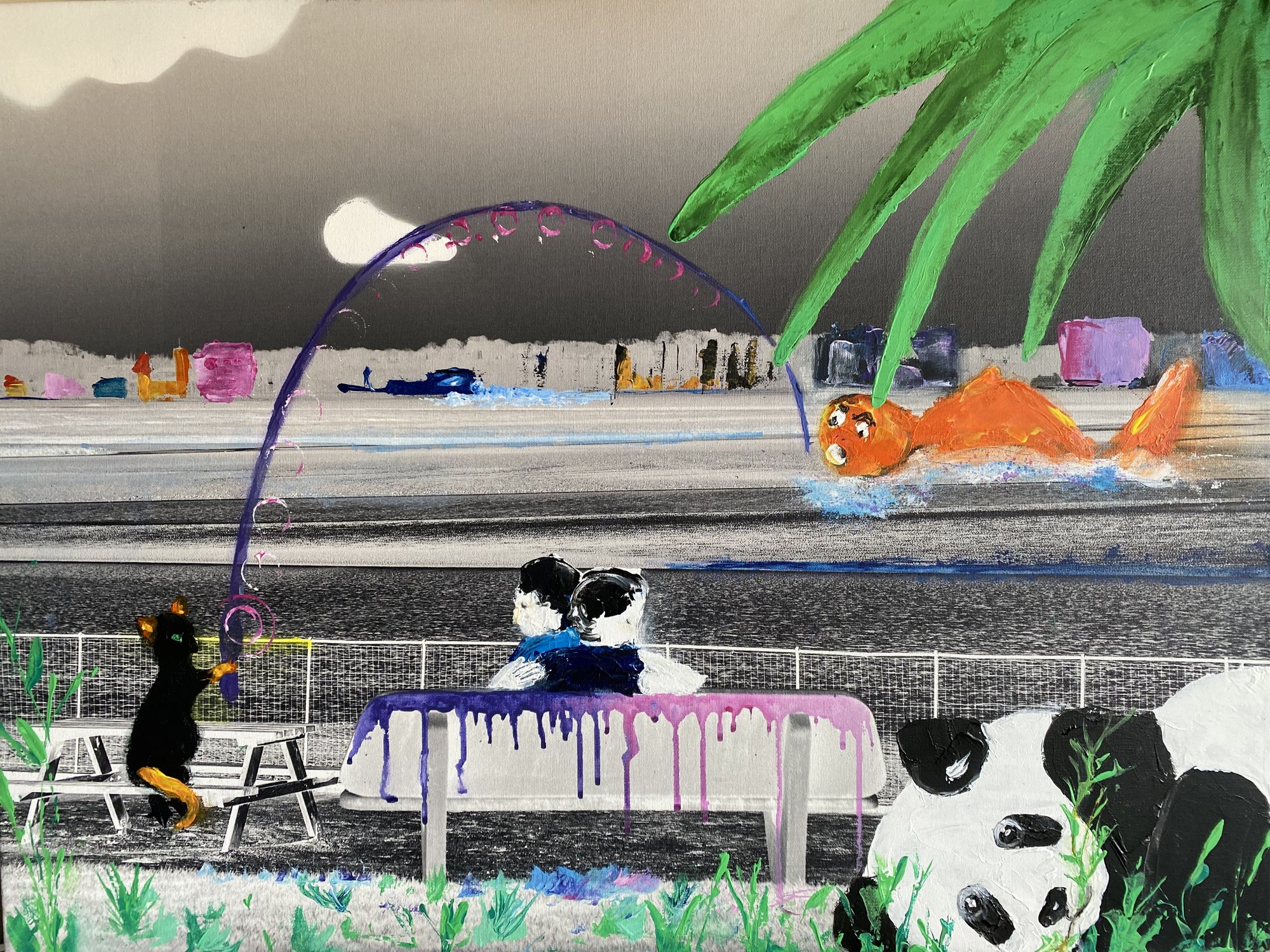 Calin - Peinture de Christine Gauche