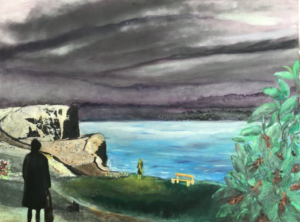 Vertige - Peinture de Christine Gauche